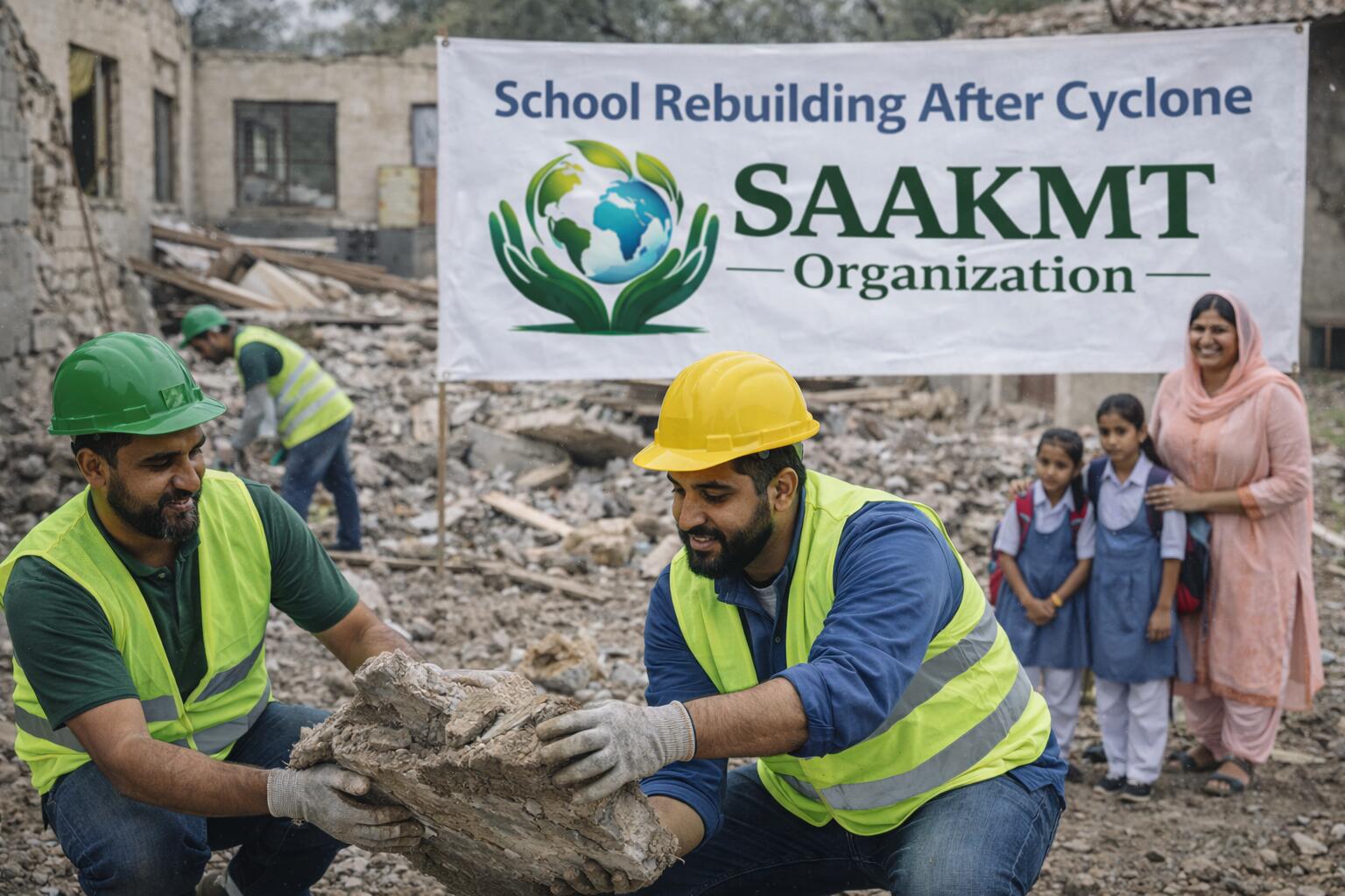 School Rebuilding After Cyclone